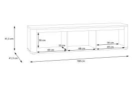 TV-Unterschrank Breathtaker, terracotta, 168 cm