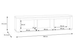 TV-Unterschrank Breathtaker, sand, 168 cm