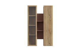 Hängevitrine Breathtaker, Mauvelle Eiche-Nachbildung/terracotta