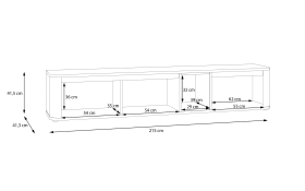 TV-Unterschrank Breathtaker, terracotta, 215 cm