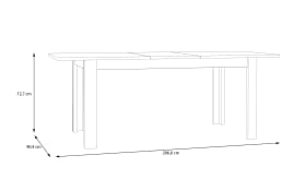 Esstisch Breathtaker Mauvelle Eiche Nachbildung