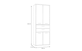Aktenschrank Keflavik, Artisan Eiche-Nachbildung/weiß