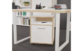 Rollcontainer Keflavik, Artisan Eiche-Nachbildung/weiß