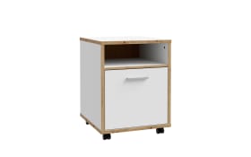 Rollcontainer Keflavik, Artisan Eiche-Nachbildung/weiß