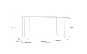 Schreibtisch Keflavik, Artisan Eiche-Nachbildung/weiß, 160 cm