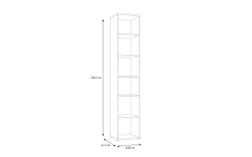 Regal Keflavik, weiß/Artisan Eiche-Nachbildung