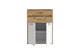 Kommode Keflavik, Artisan Eiche-Nachbildung/weiß