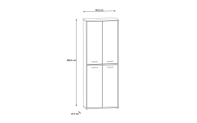 Aktenschrank Keflavik, grau/weiß