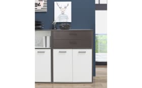 Kommode Keflavik, grau/weiß