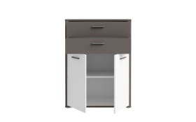 Kommode Keflavik, grau/weiß