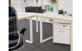 Verkettungs-Platte 90° Keflavik, Artisan Eiche-Nachbildung/weiß