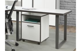 Schreibtisch Keflavik, grau/weiß, 120 cm