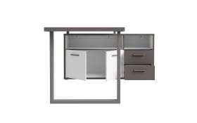 Schreibtisch Keflavik, grau/weiß