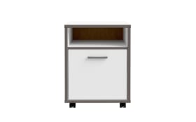 Rollcontainer Keflavik, grau/weiß