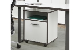 Rollcontainer Keflavik, grau/weiß