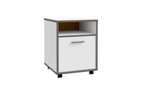 Rollcontainer Keflavik, grau/weiß