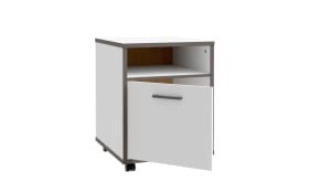 Rollcontainer Keflavik, grau/weiß