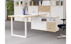Schreibtisch Keflavik, Artisan Eiche-Nachbildung/weiß