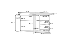Schreibtisch Keflavik, Artisan Eiche-Nachbildung/weiß