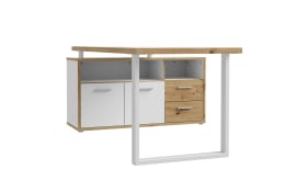 Schreibtisch Keflavik, Artisan Eiche-Nachbildung/weiß