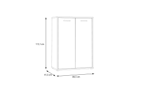 Kommode Keflavik, Artisan Eiche-Nachbildung/weiß