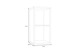 Regal Mauro, schwarz, 38,2 x 72,8 cm