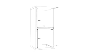 Regal Mauro, schwarz, 38,2 x 72,8 cm