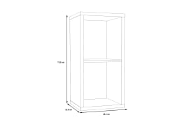 Regal Mauro, Artisan Eiche-Nachbildung, 38,2 x 72,8 cm