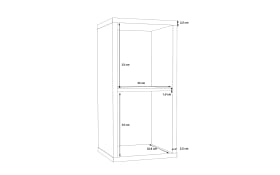 Regal Mauro, Artisan Eiche-Nachbildung, 38,2 x 72,8 cm