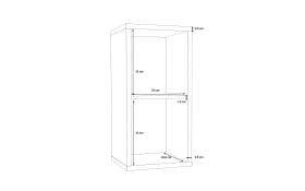 Regal Mauro, Beton-Nachbildung, 38,2 x 72,8 cm