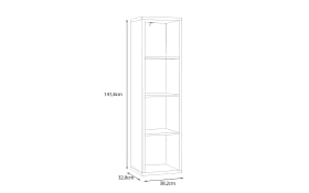 Regal Mauro, salbeifarbig, 38,2 x 141,8 cm