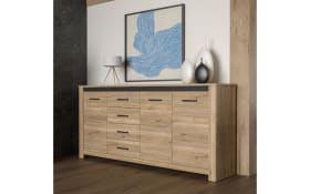 Kommode San Cayetano, Mauvella Eiche-Nachbildung, 206 cm