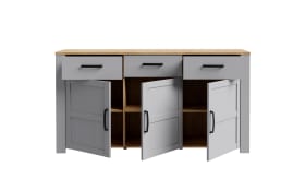 Sideboard Bohol, Riviera Eiche-Nachbildung/grau, 166,1 cm