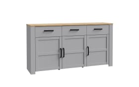 Sideboard Bohol, Riviera Eiche-Nachbildung/grau, 166,1 cm