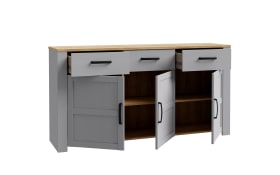 Sideboard Bohol, Riviera Eiche-Nachbildung/grau, 166,1 cm