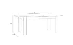 Esstisch Bohol, Riviera Eiche-Nachbildung/grau, inkl. Ausziehfunktion