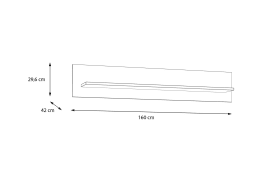 Wandregal Bohol, Riviera Eiche-Nachbildung/grau