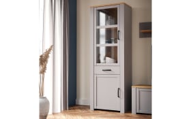 Vitrine Bohol, Riviera Eiche-Nachbildung/grau, 71,7 cm
