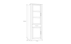 Vitrine Bohol, Riviera Eiche-Nachbildung/grau, 71,7 cm