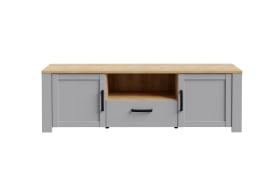 TV-Unterschrank Bohol, Riviera Eiche-Nachbildung/grau