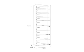 Schuhschrank Alice Springs, Artisan Eiche-Nachbildung, grau, inkl. Push-to-Open Funktion