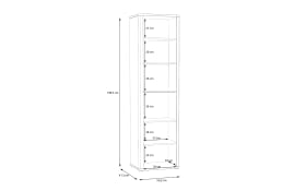 Vitrine Wardiol, Artisan Eiche-Nachbildung/weiß