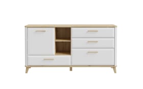 Sideboard Wardiol, Artisan Eiche-Nachbildung/weiß, 169,7 cm