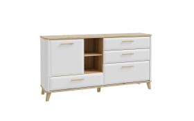 Sideboard Wardiol, Artisan Eiche-Nachbildung/weiß, 169,7 cm