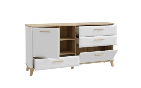 Sideboard Wardiol, Artisan Eiche-Nachbildung/weiß, 169,7 cm