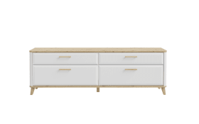 TV-Unterschrank Wardiol, Artisan Eiche-Nachbildung/weiß, 209,7 cm