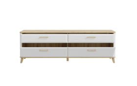 TV-Unterschrank Wardiol, Artisan Eiche-Nachbildung/weiß, 209,7 cm