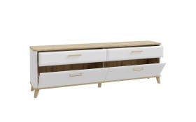 TV-Unterschrank Wardiol, Artisan Eiche-Nachbildung/weiß, 209,7 cm