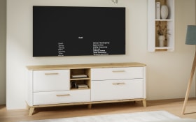 TV-Unterschrank Wardiol, Artisan Eiche-Nachbildung/weiß, 169,7 cm