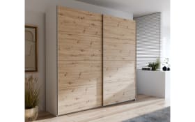 Kleiderschrank Schach & Matt 2, Artisan Eiche-Nachbildung/weiß, 220,1 cm